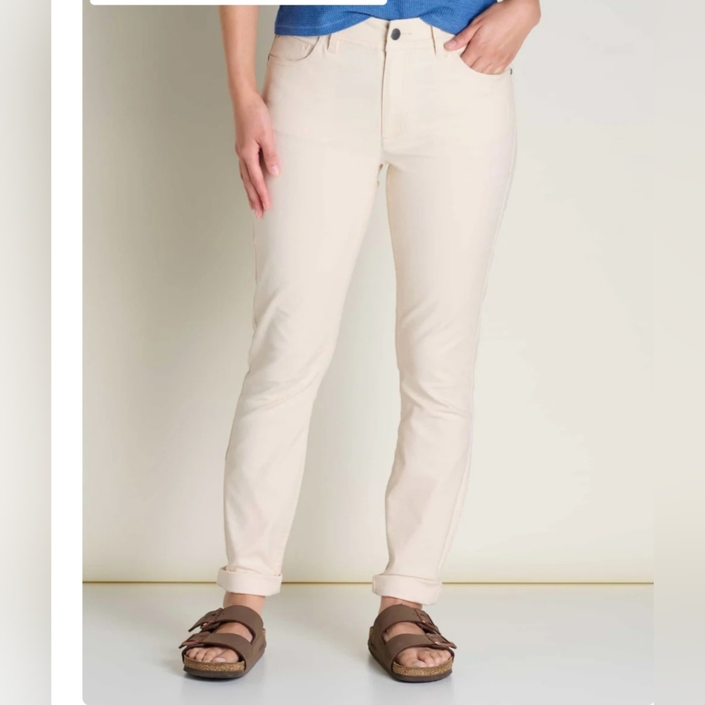 Toad & Co. Earthworks 5 Pocket Skinny Cream Size 10 Current Style